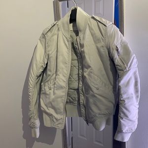 TALULA XXS grey bomber jacket from Aritzia